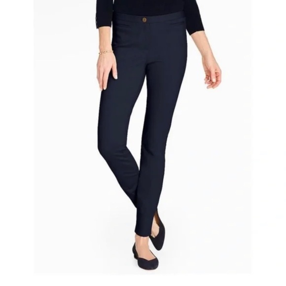 Talbots “Dalton” Mid Rise Slim Fit Dress Pant in Black Size 8 - Picture 1 of 8